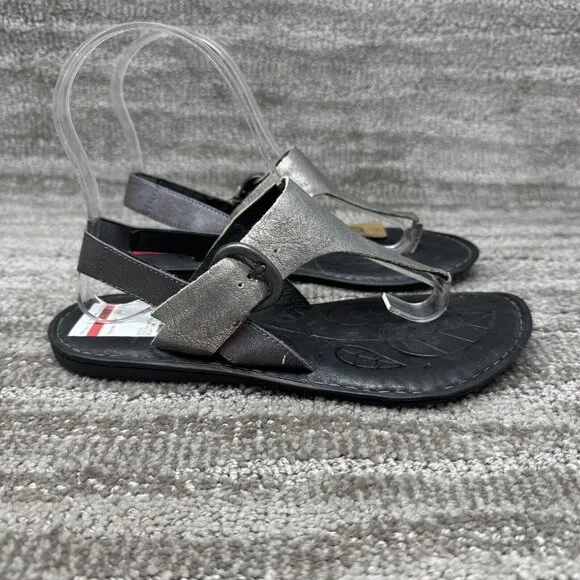 Boc Born Kasia Women’s Thong Sandals Metallic Size 6M New No Box