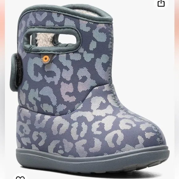 Bogs Baby Il Boots MetallicLeapord size 9 new unisex