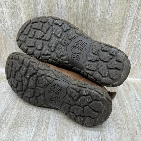 BORN Brown Grain LEATHER All-Terrain Walking Hiking Comfort Shoes Mens 9.5