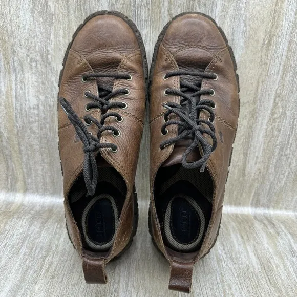BORN Brown Grain LEATHER All-Terrain Walking Hiking Comfort Shoes Mens 9.5