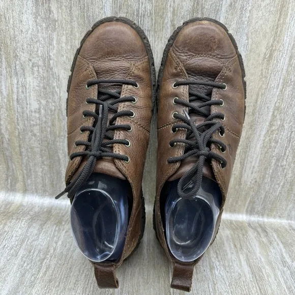 BORN Brown Grain LEATHER All-Terrain Walking Hiking Comfort Shoes Mens 9.5