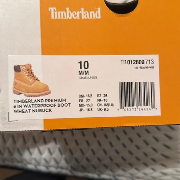 Brand NWT Timberland premium 6 inch waterproof boot wheat Nubuck! Never worn.