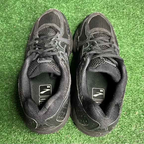 Brooks Addiction Sneakers Extra Wide 4E All Black Shoes Mens Size 9 4E