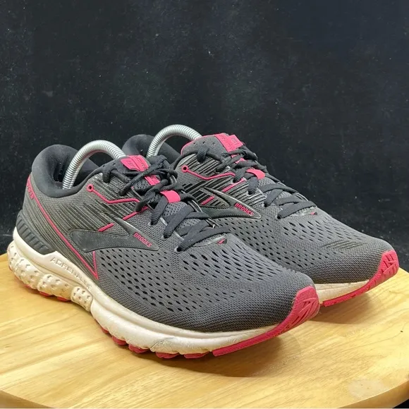 Brooks Adrenaline GTS 19 Women's Running Shoes Gray Pink 1202841B069 Size 10.5 B