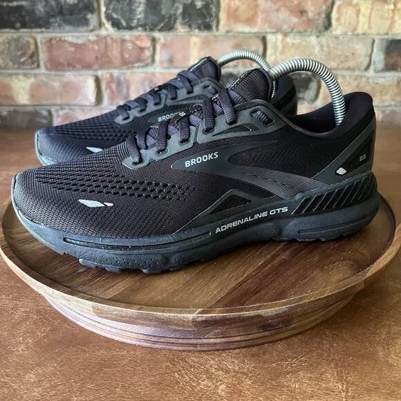 Brooks Adrenaline GTS 23 Women's 11 Men's 9.5 Black Running Shoes Sneakers