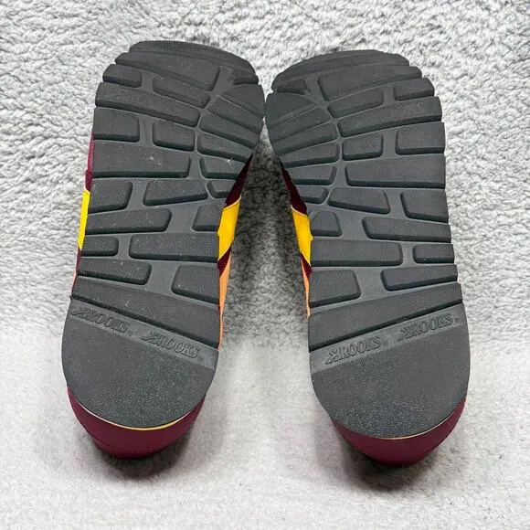 Brooks Chariot Mens Size 11 Running Shoes Sneakers Orange Yellow Burgundy RARE