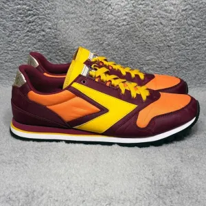 Brooks Chariot Mens Size 11 Running Shoes Sneakers Orange Yellow Burgundy RARE