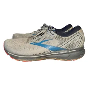 Brooks Ghost 14 Sneakers Men's 12.5 D Gray Blue Red Mesh Running Shoes