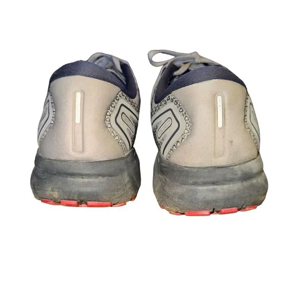 Brooks Ghost 14 Sneakers Men's 12.5 D Gray Blue Red Mesh Running Shoes