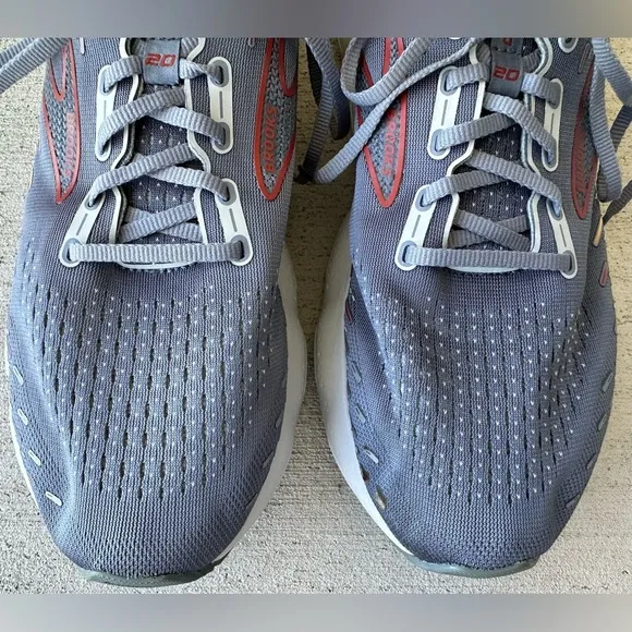 Brooks Glycerin GTS 20 Grey Orange Running Shoes 1103831D034 Men’s Size 13 VGC
