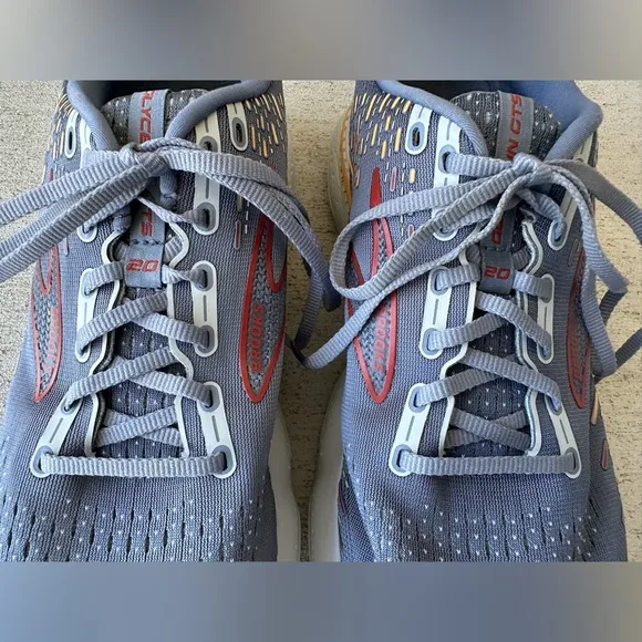 Brooks Glycerin GTS 20 Grey Orange Running Shoes 1103831D034 Men’s Size 13 VGC