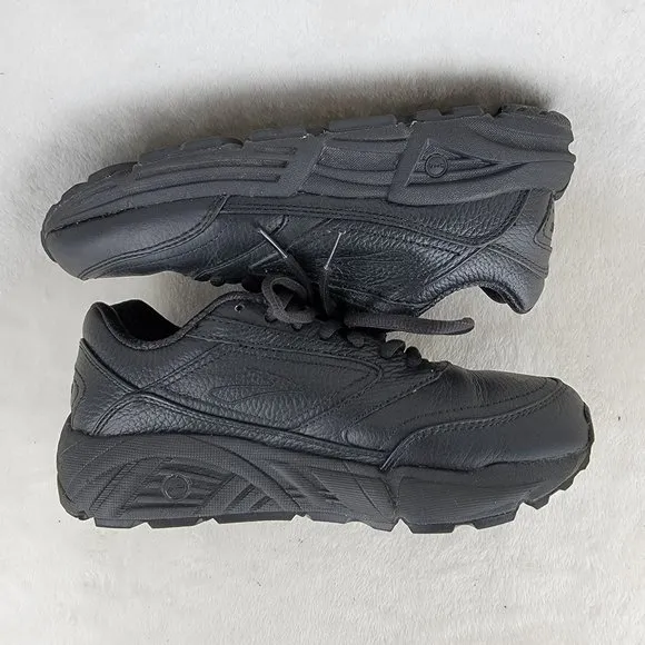 Brooks Mens Addiction Walker Black Lace Up Low Top Comfort Walking Shoes 7.5N