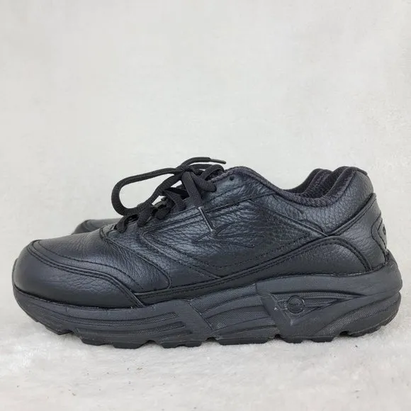 Brooks Mens Addiction Walker Black Lace Up Low Top Comfort Walking Shoes 7.5N