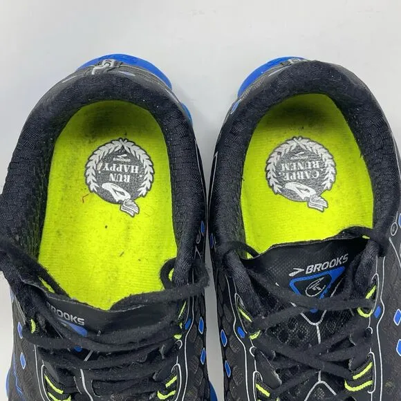 Brooks Neuro Shoes Mens 9 D Black Blue Walking Running Sneakers