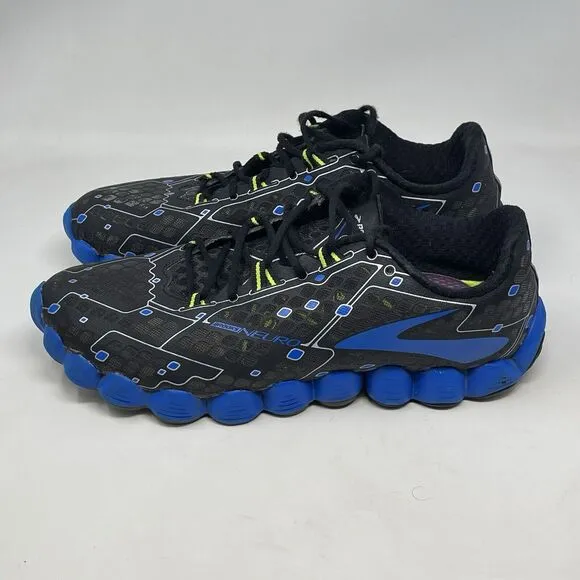 Brooks Neuro Shoes Mens 9 D Black Blue Walking Running Sneakers