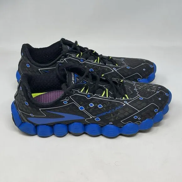 Brooks Neuro Shoes Mens 9 D Black Blue Walking Running Sneakers