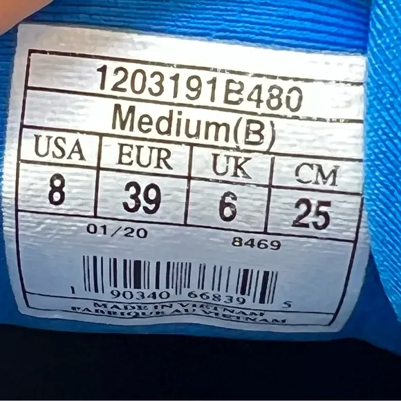 Brooks Transcend 7 1203191B480 Blue Running Shoes Sneakers Women's Size 8 B
