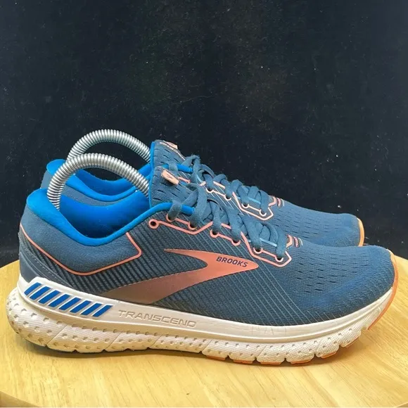 Brooks Transcend 7 1203191B480 Blue Running Shoes Sneakers Women's Size 8 B
