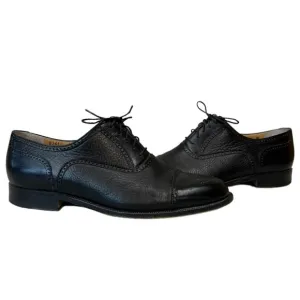 Bruno Magli Charles Oxford Black Leather Shoes Size 8W