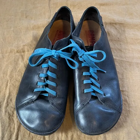 Camper Peu Men's Black leather shoe earth connect size 9
