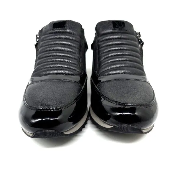 Caprice Comfort Slip On Zipper Leather Black Patent Leather Women's Size 8.5