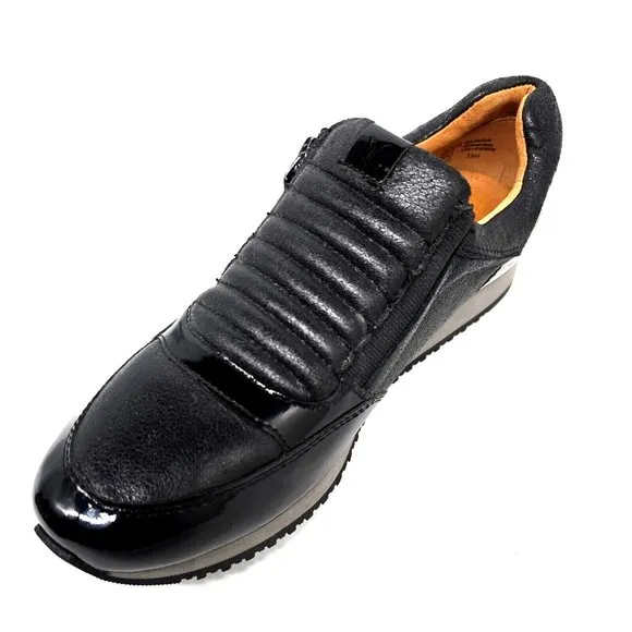 Caprice Comfort Slip On Zipper Leather Black Patent Leather Women's Size 8.5