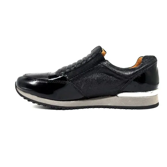 Caprice Comfort Slip On Zipper Leather Black Patent Leather Women's Size 8.5