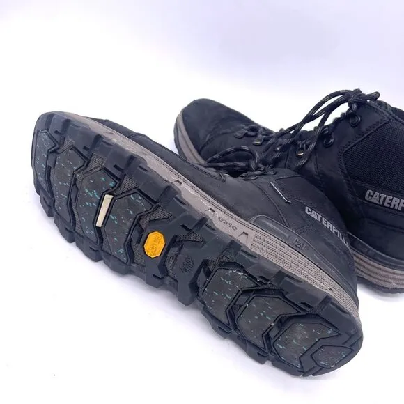 Caterpillar Men Casual Stiction Hiker Waterproof Ice Boots Lace Up Black Size 10