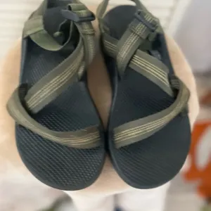 Chaco Green and Black Adventure Sandals