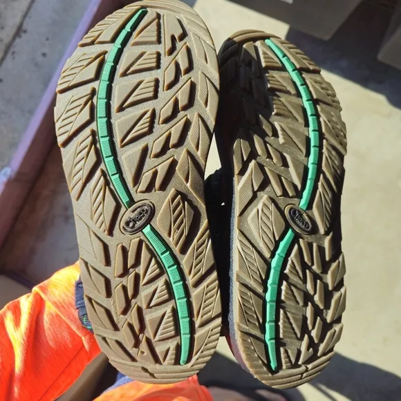 Chaco Green and Black Sandals Mens Size 10