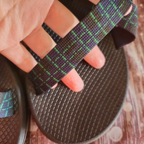 Chaco Green and Black Sandals Mens Size 10