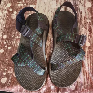 Chaco Green and Black Sandals Mens Size 10