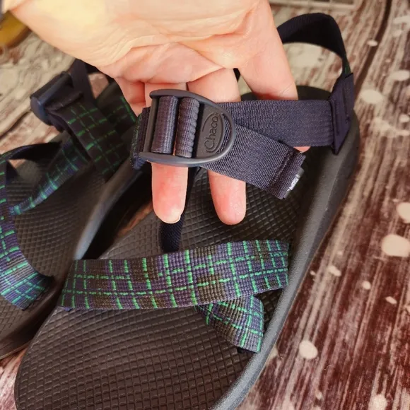 Chaco Green and Black Sandals Mens Size 10