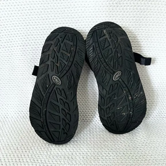Chaco Men Solid Black Z Cloud Sport Outdoor Strappy Sandals Rubber Sole Size 12