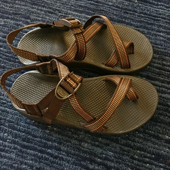 CHACO Men's Brown and Orange Sandals
