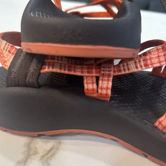 Chaco Orange and Brown Adventure Sandals