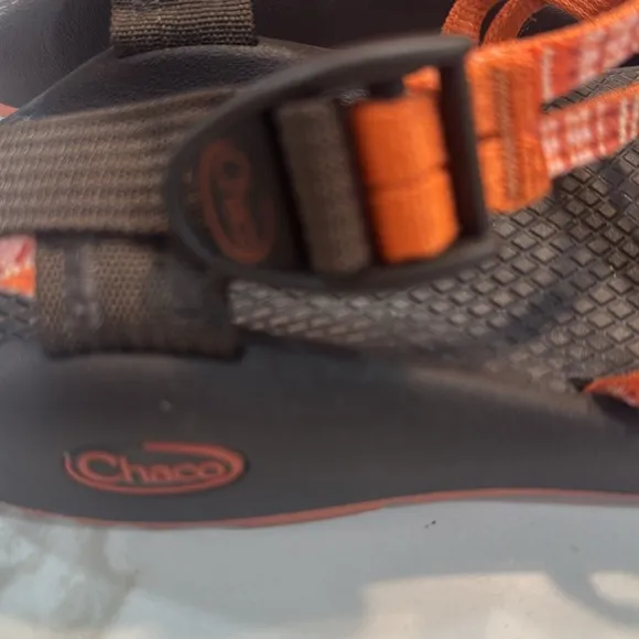 Chaco Orange and Brown Adventure Sandals