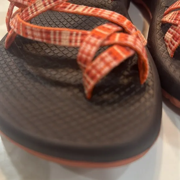 Chaco Orange and Brown Adventure Sandals