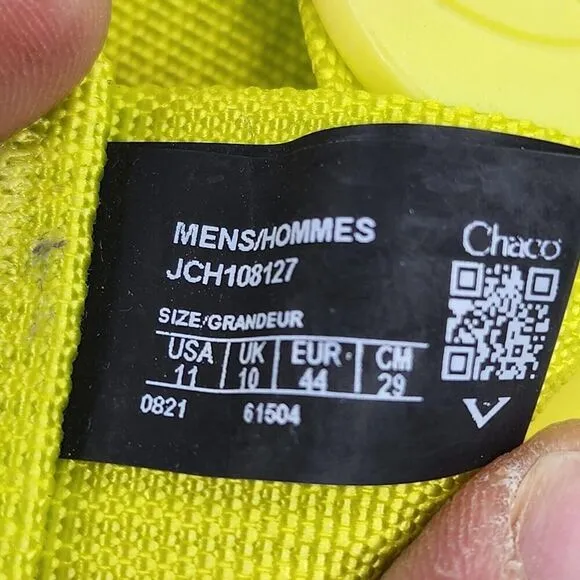 Chaco Ramble Puff Shoes Mens US 11 Hi Viz Green Yellow Outdoor Shoes Sneakers
