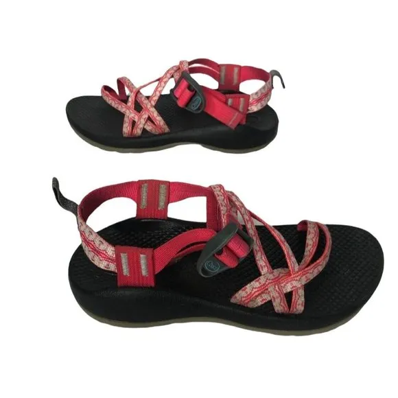 Chaco Sandals Girls 4 Pink Biege ZX/1 Ecotread Outdoor Hiking Sport Shoe Strappy