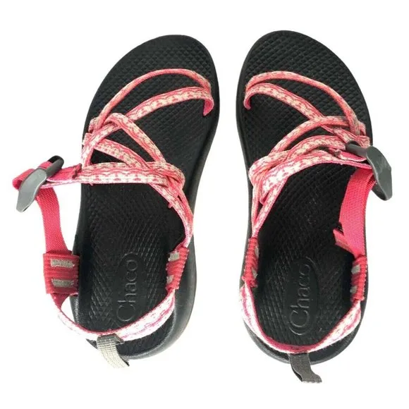 Chaco Sandals Girls 4 Pink Biege ZX/1 Ecotread Outdoor Hiking Sport Shoe Strappy
