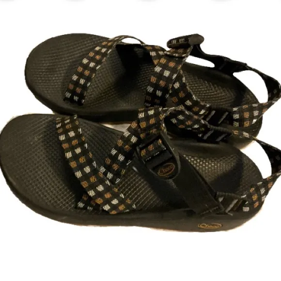 Chaco Sandals, Men’s Zcloud Black and Tan, Size 11