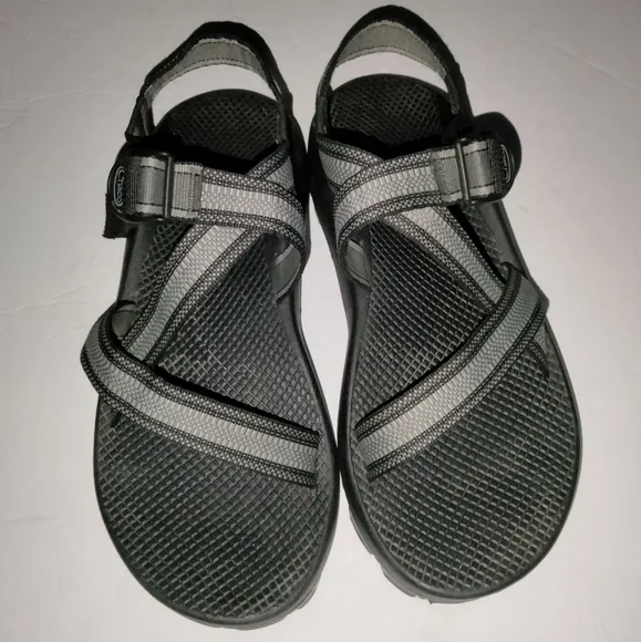 Chaco (Size 11) Men's Black &amp; Gray Z/1 Adjustable Strap Outdoor Open Toe Sandals