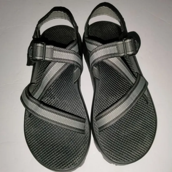 Chaco (Size 11) Men's Black &amp; Gray Z/1 Adjustable Strap Outdoor Open Toe Sandals