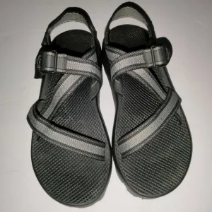 Chaco (Size 11) Men's Black &amp; Gray Z/1 Adjustable Strap Outdoor Open Toe Sandals