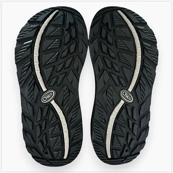 Chaco Split Gray Stripe Black Z/1 Adjustable Strap Classic Sandals NEW Men's 9W