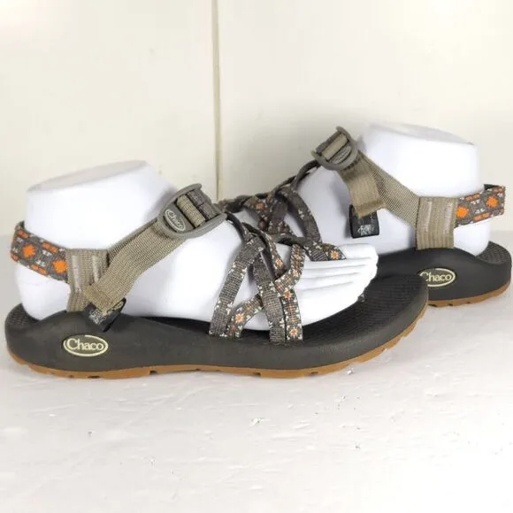 Chaco Women's Z X2 Classic Size US8 Creed Gray Strappy Hiking Outdoor Sandals