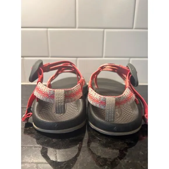 Chaco Z/1 Youth Girls Strappy Sport Hiking‎ Sandals Outdoor Red Cream Size 4