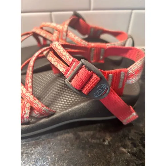 Chaco Z/1 Youth Girls Strappy Sport Hiking‎ Sandals Outdoor Red Cream Size 4
