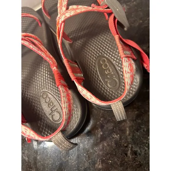 Chaco Z/1 Youth Girls Strappy Sport Hiking‎ Sandals Outdoor Red Cream Size 4